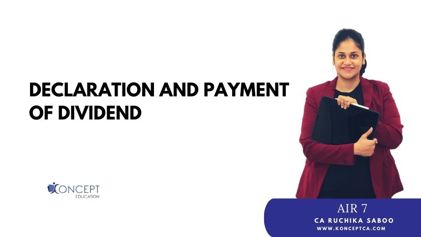 Declaration and Payment of Dividend