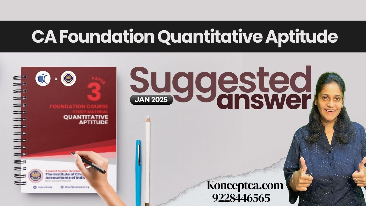 CA Foundation Maths Question Paper Jan 25 With Solution