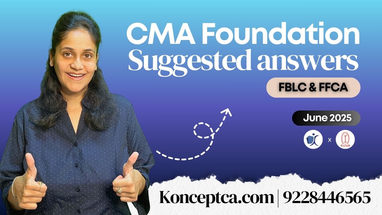 CMA Foundation Question Paper with Detailed Solution | Jun 25 | Session 1 