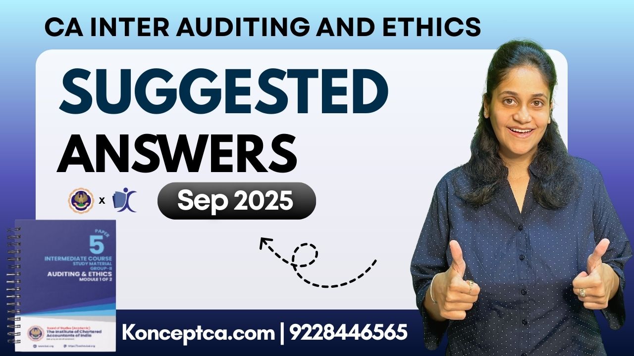 CA Inter Sep 25 Suggested Answers | Audit