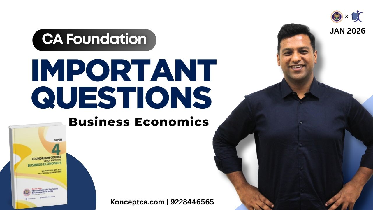 CA Foundation Business Economics Important Question - Jan 26