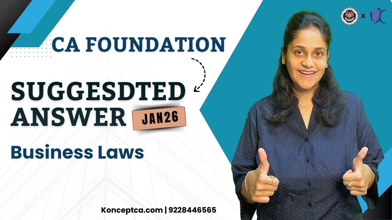 CA Foundation Law paper Jan 2026 with answers