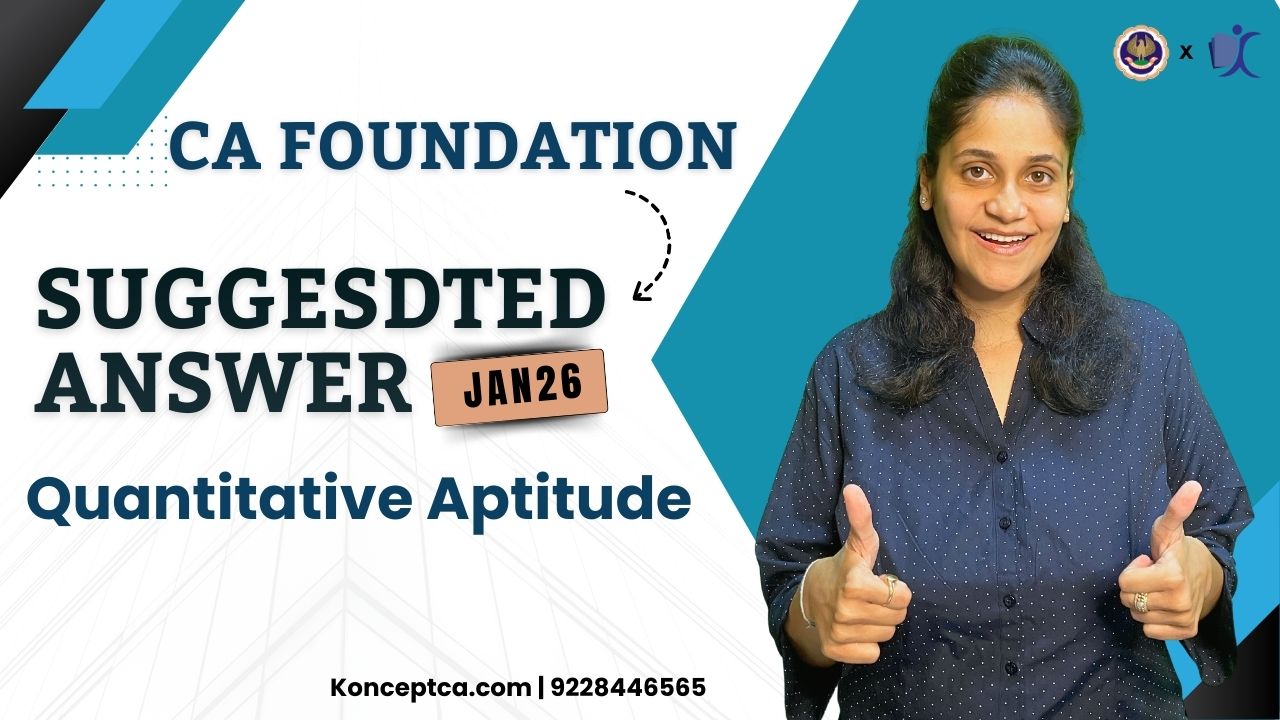 CA Foundation Maths Question Paper Jan 26 With Solution