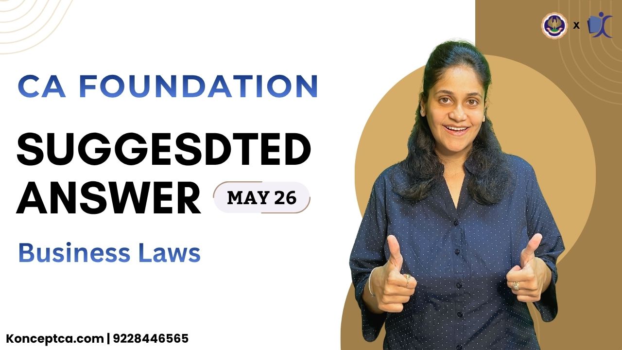 CA Foundation Law paper May 2026 with answers